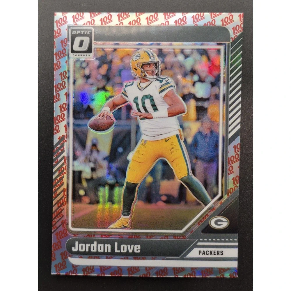 2024 Panini Donruss Optic Jordan Love #69 100 Emoji Prizm Green Bay Packers SP